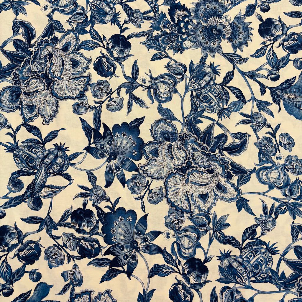 Indigo Bloom Custom Handmade Lampshade