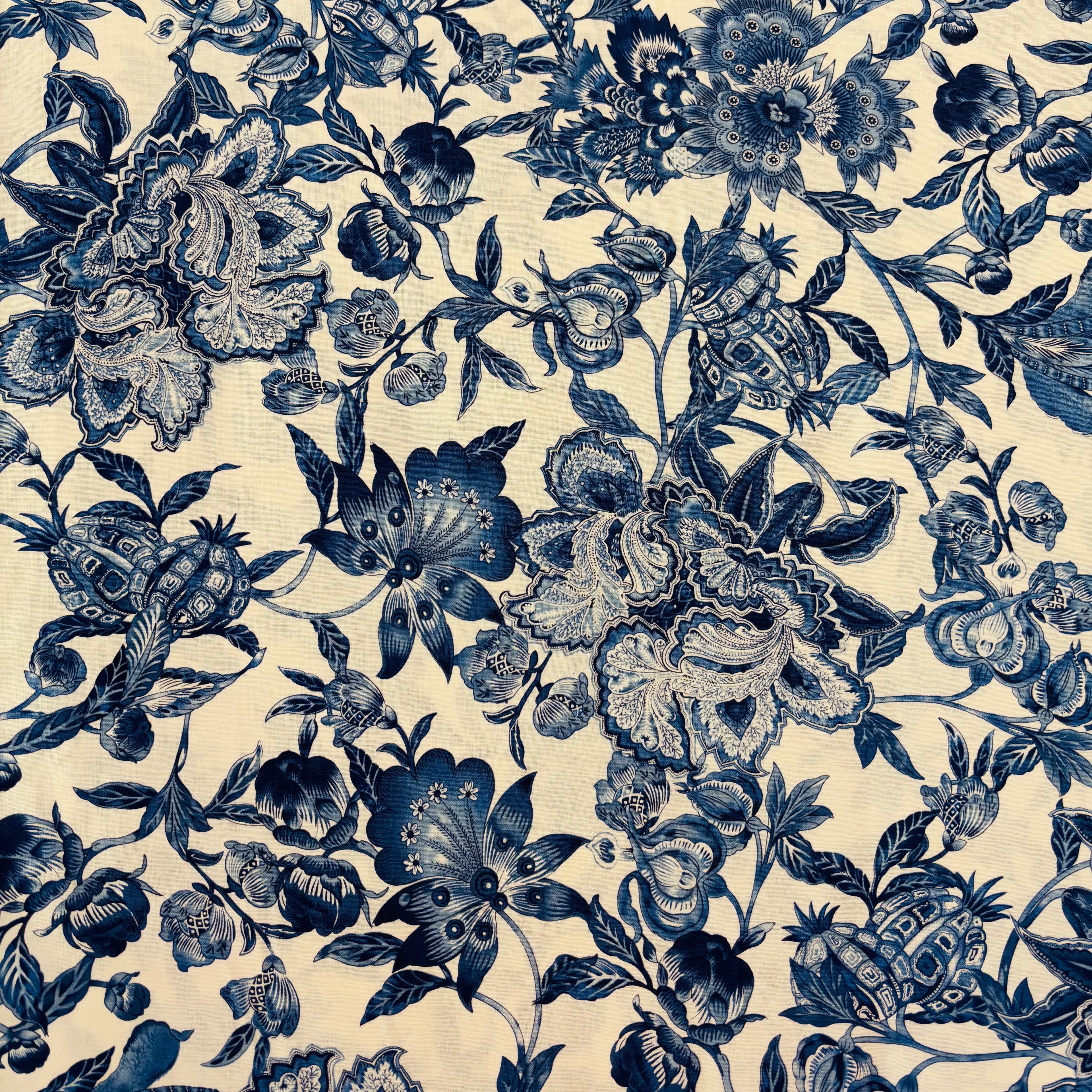 Indigo Bloom Custom Handmade Lampshade