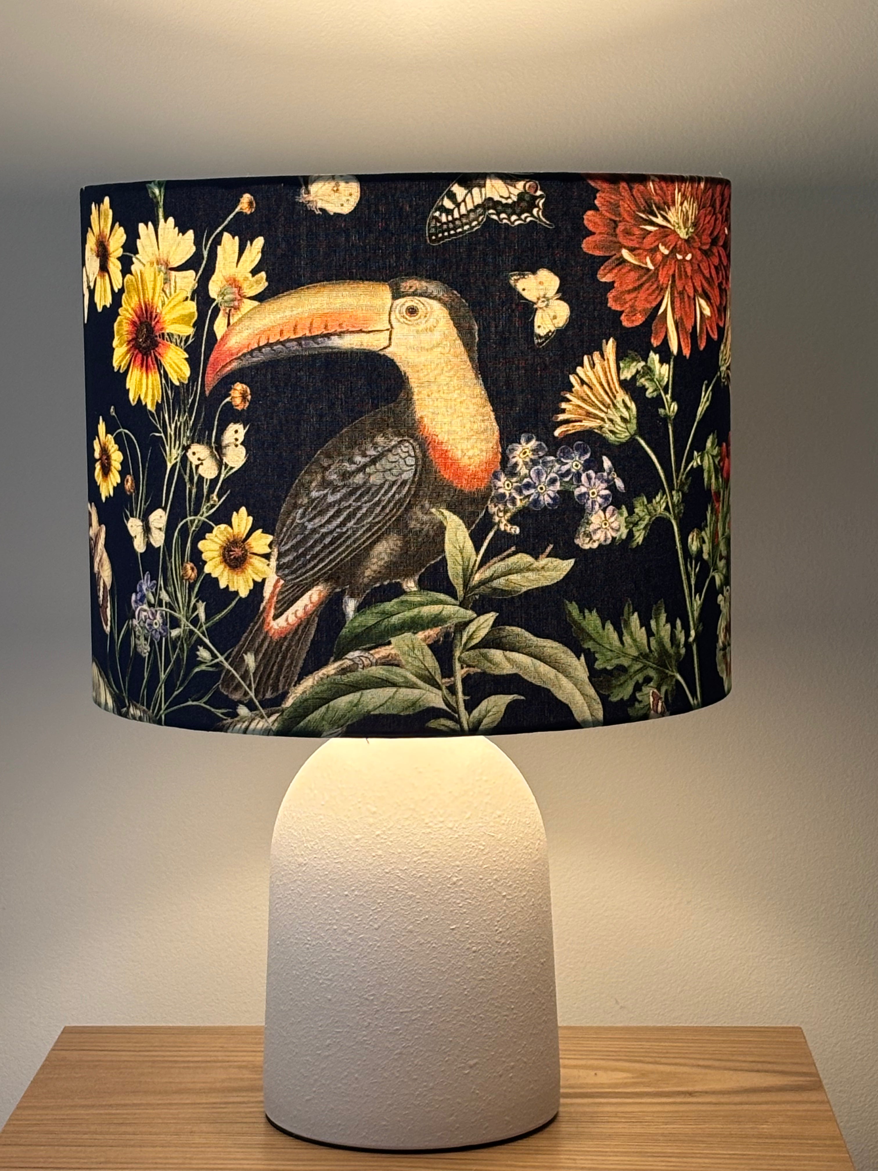 Toucan Bloom Handmade Lampshade - Ready to Ship