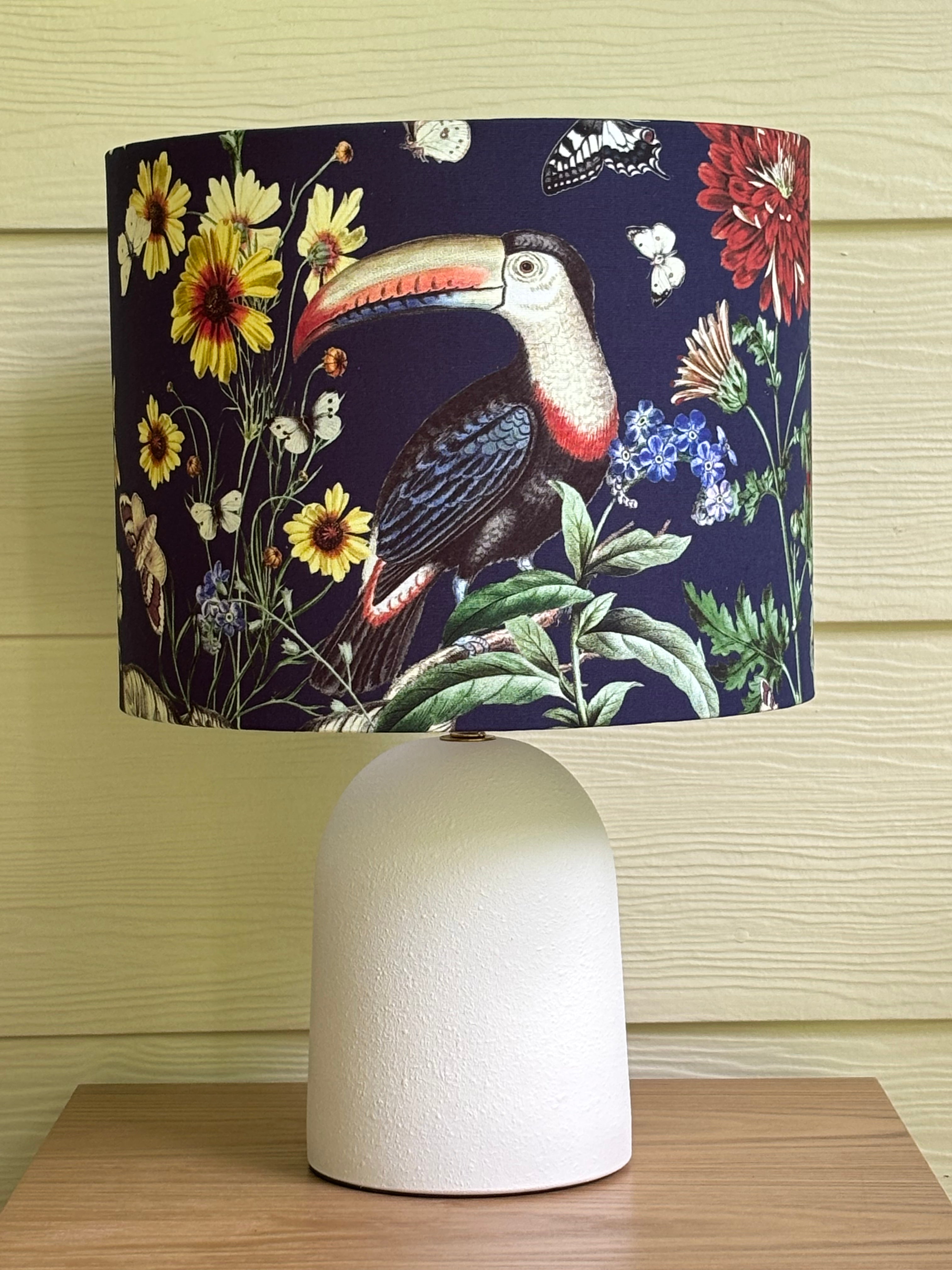 Toucan Bloom Handmade Lampshade - Ready to Ship