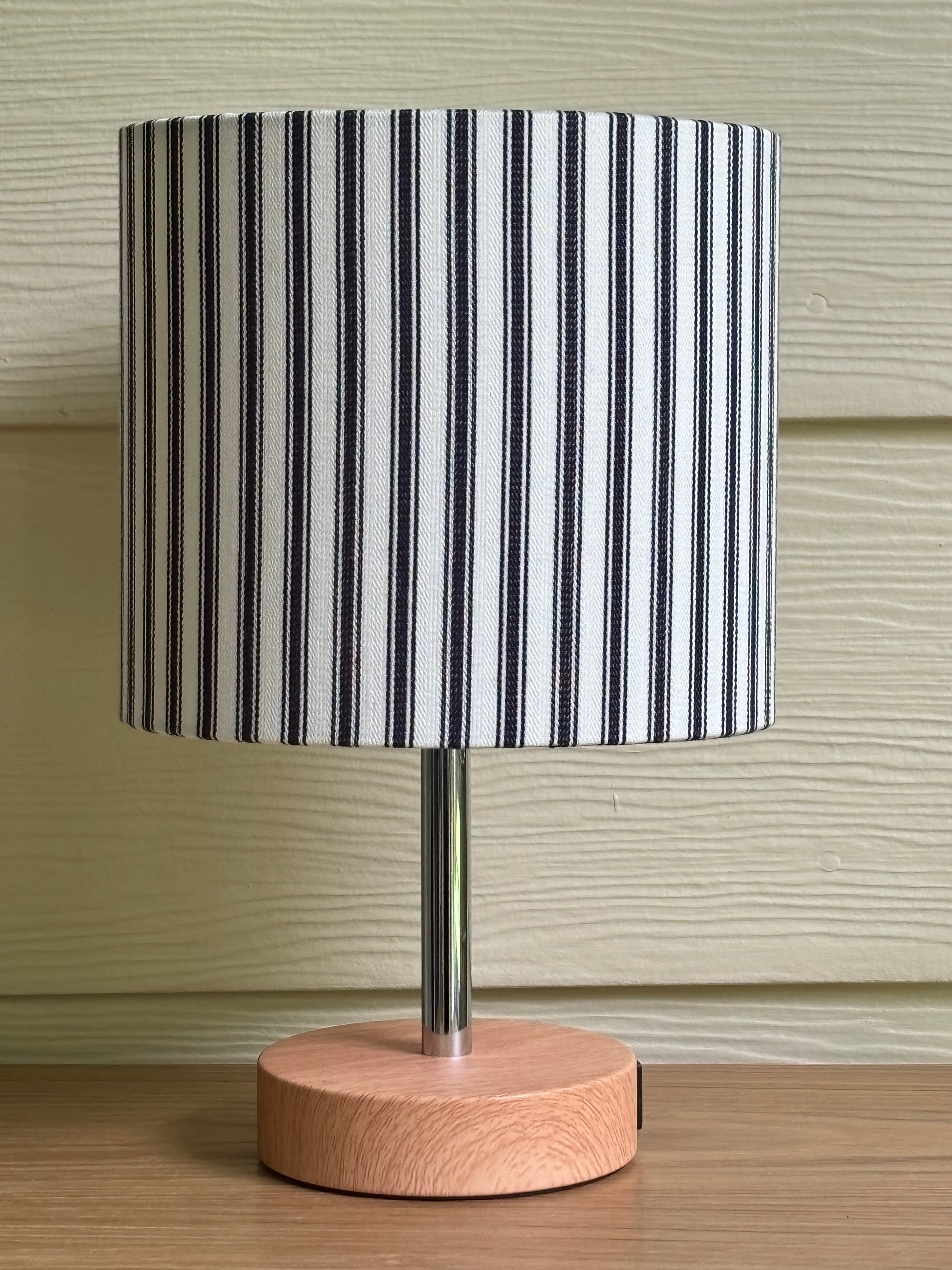 Regatta Stripe - Navy Handmade Lampshade - Ready to Ship