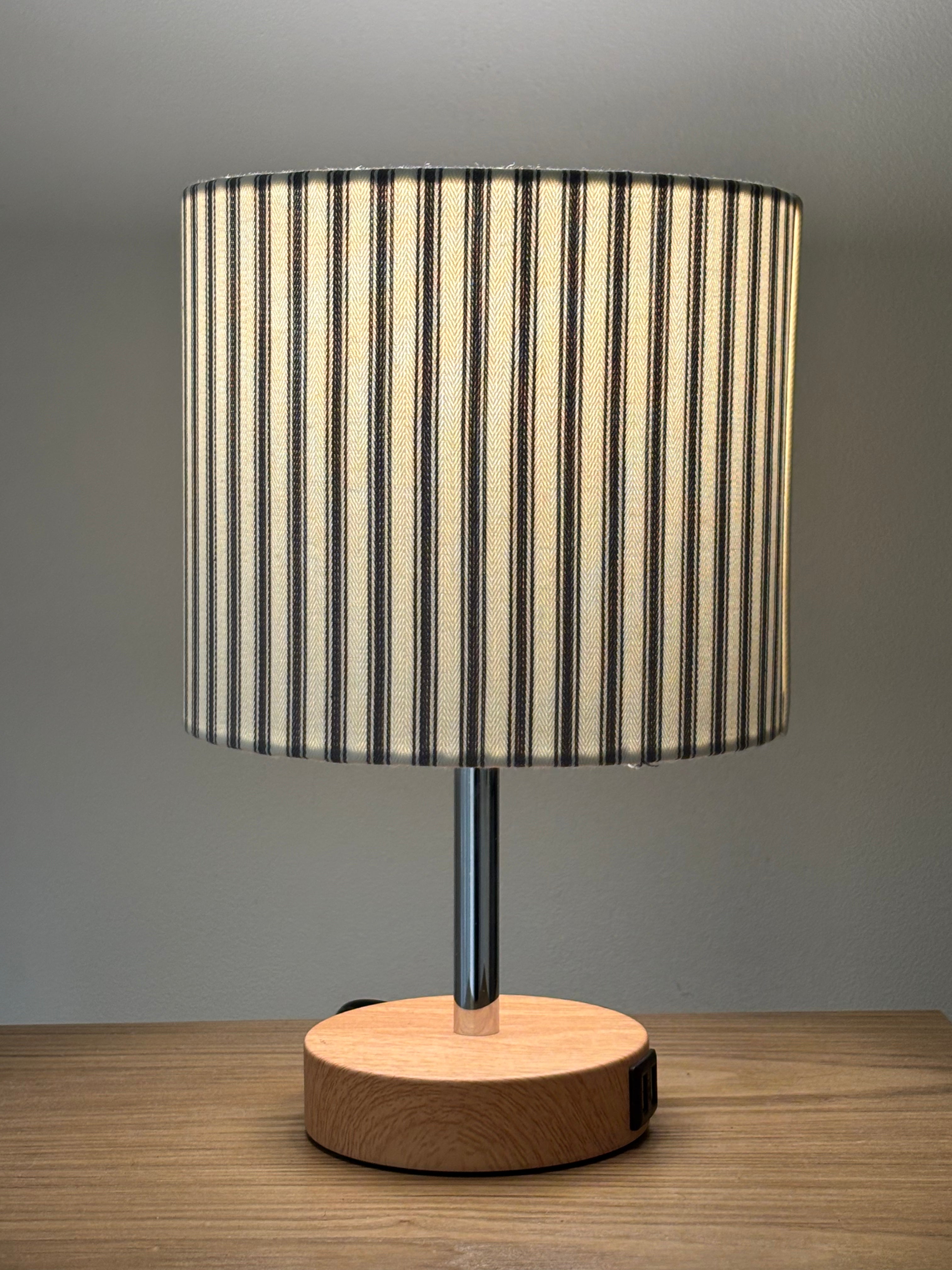 Regatta Stripe - Grey Handmade Lampshade - Ready to Ship
