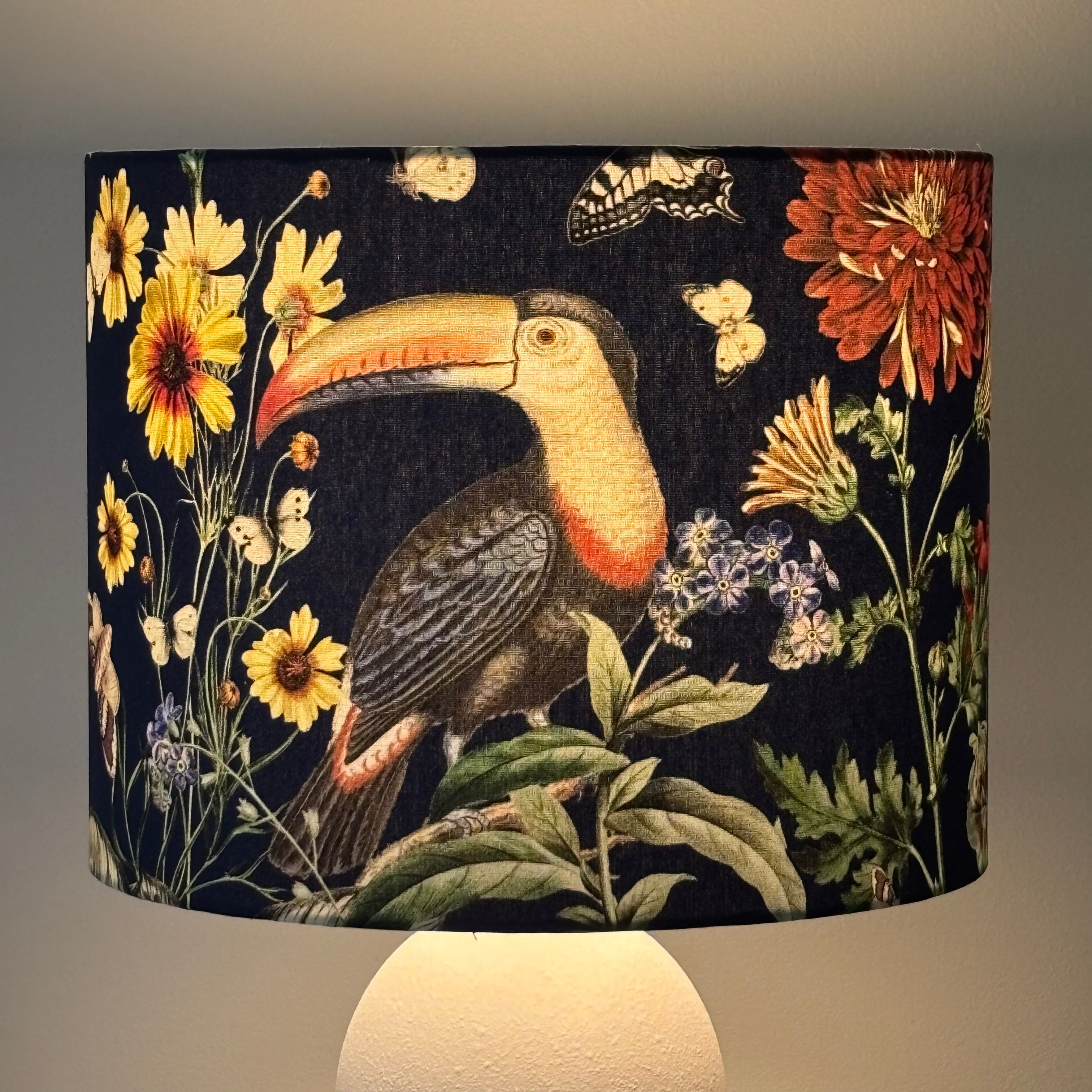 Toucan Bloom Handmade Lampshade - Ready to Ship