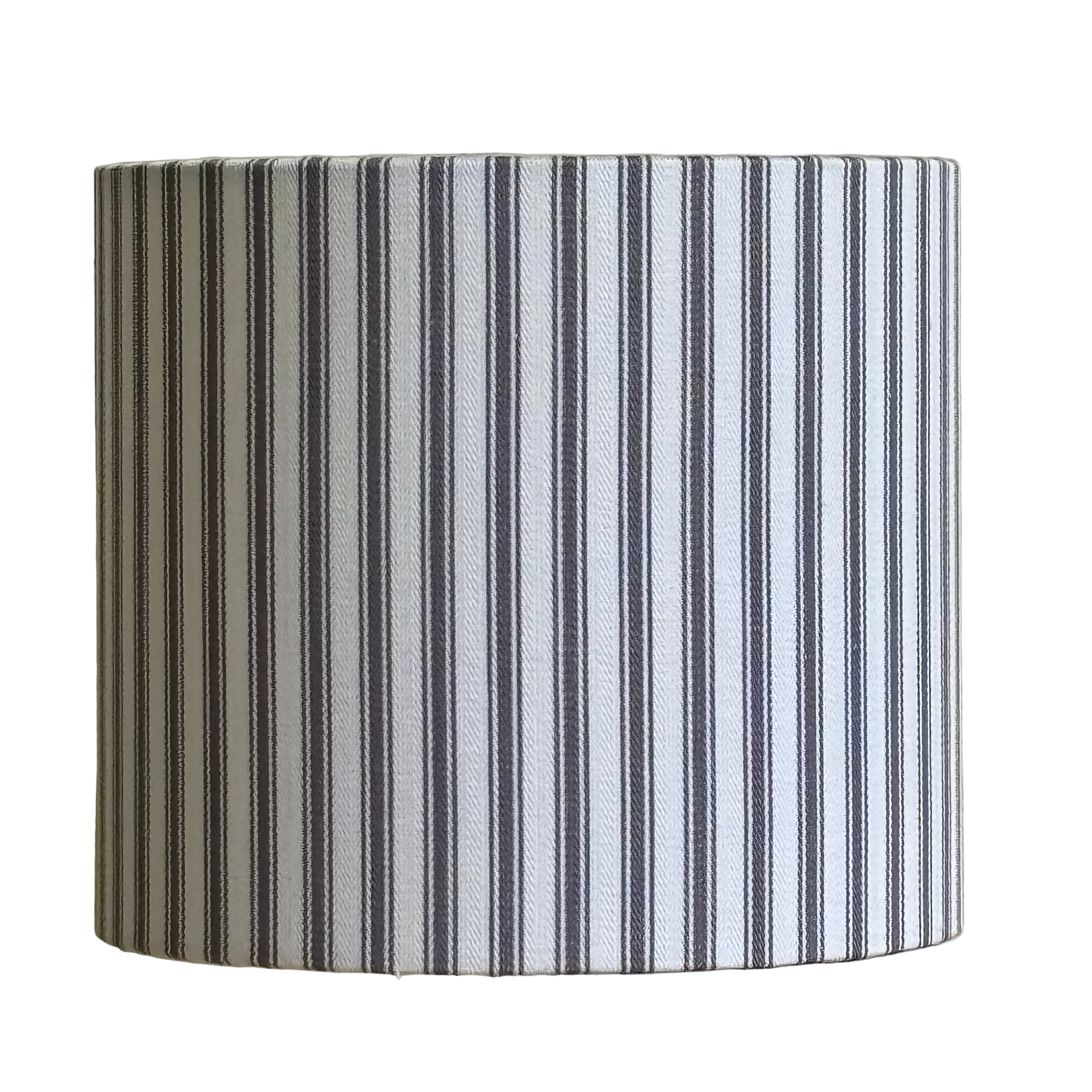 Regatta Stripe - Grey Handmade Lampshade - Ready to Ship